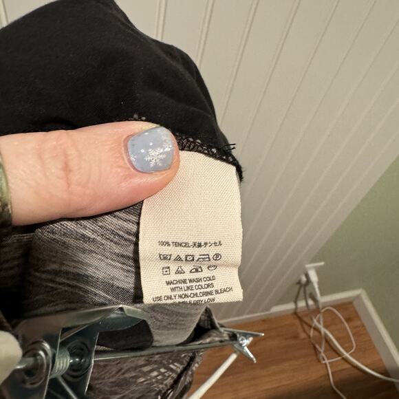 Free People Feather Print Wide Leg Pants Flowy Wide Leg Festival Boho Size 8 - Picture 6 of 6